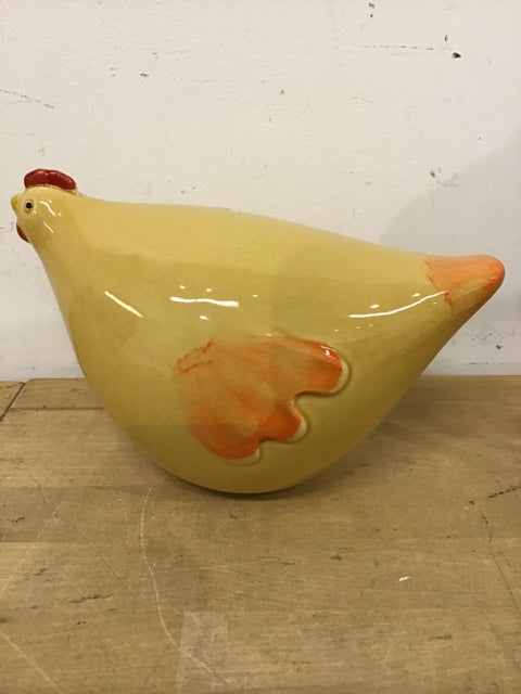 9" Yellow Ceramic Chicken