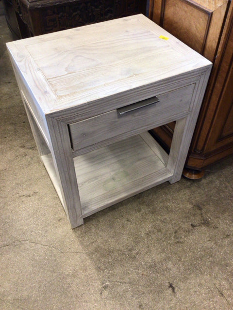 20" X 16" X 22" AS-IS RH Baby & Child Laguna White Washed One Drawer Nightstand