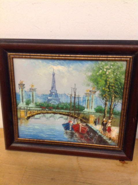 12" X 11" Signed Paris Art Canvas