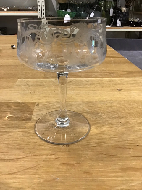 Set Of 9 4 7/8" Cambridge Marjorie Champagne Glasses