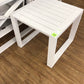23.50" X 21.12" AS-IS City Furniture Linear2 White Aluminum End Table(Knicks)