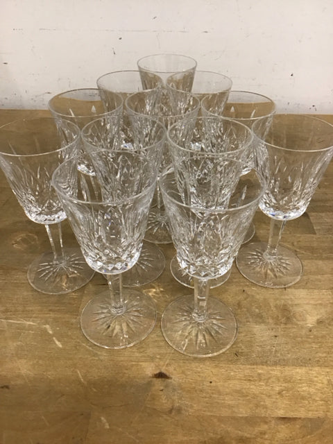 Set Of 12 Waterford Lismore White Wine