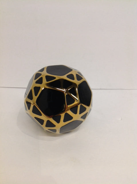 Black Ceramic Table Decor w/Gold Accents