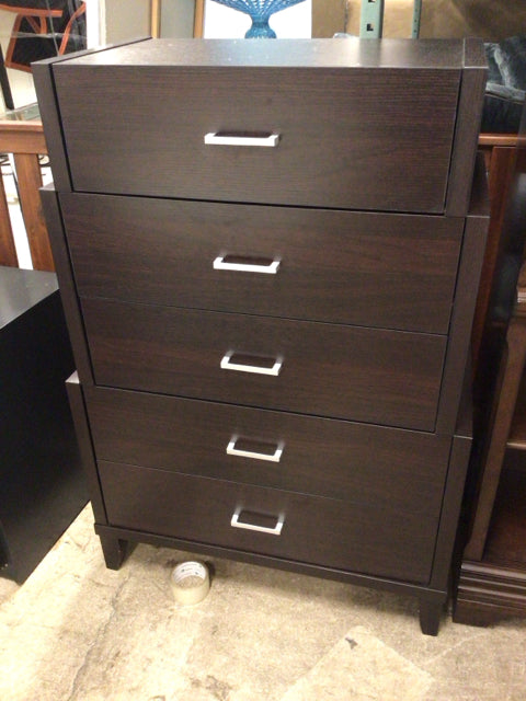 Five Tiered Dark Wood Chest
