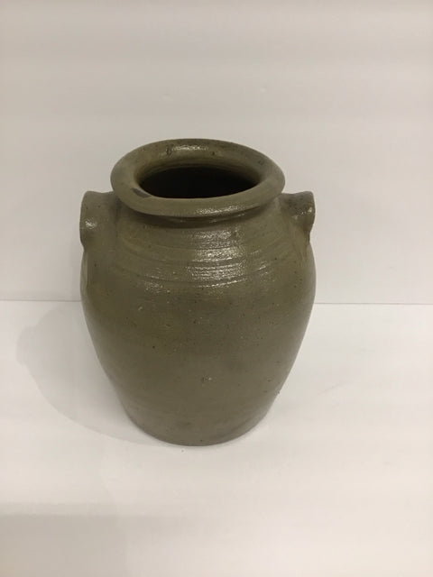 9.5" Grey Glazed Pottery Urn