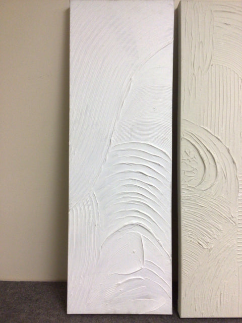 36" X 12" Textured Abstract Print On Canvas