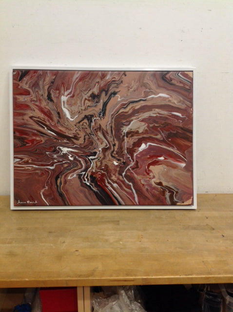 25x33 Brown Flow in Floating Frame Susan David