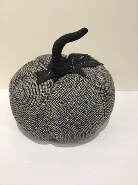 12" Multicolor Fabric Pumpkin