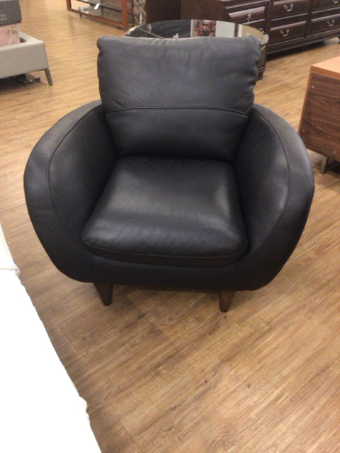 Italsofa Black Leather Chair