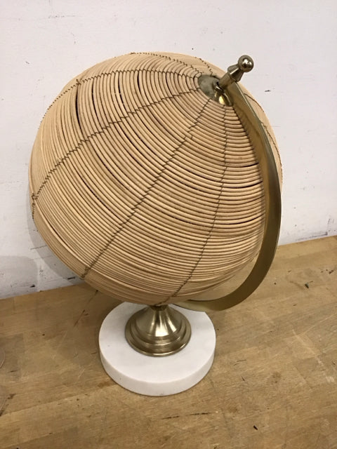 10" Rattan Wrapped Globe