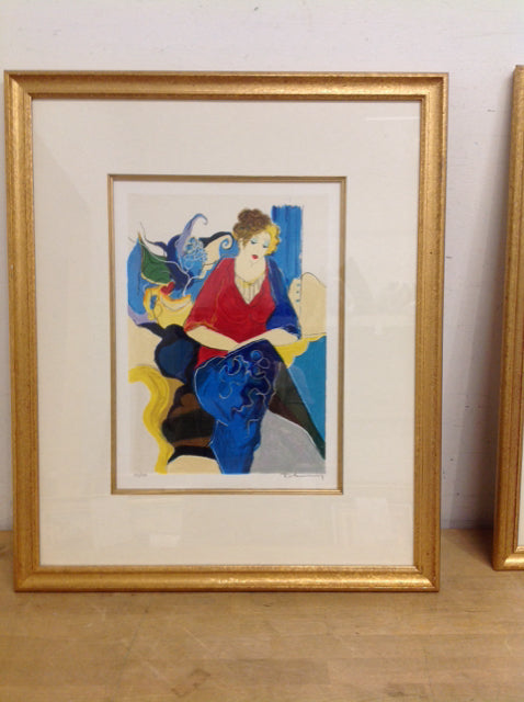 23x27.5 Framed Tarkay "Five Graces III" S/N