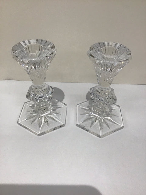 5" Pair Waterford Chatham Candlesticks