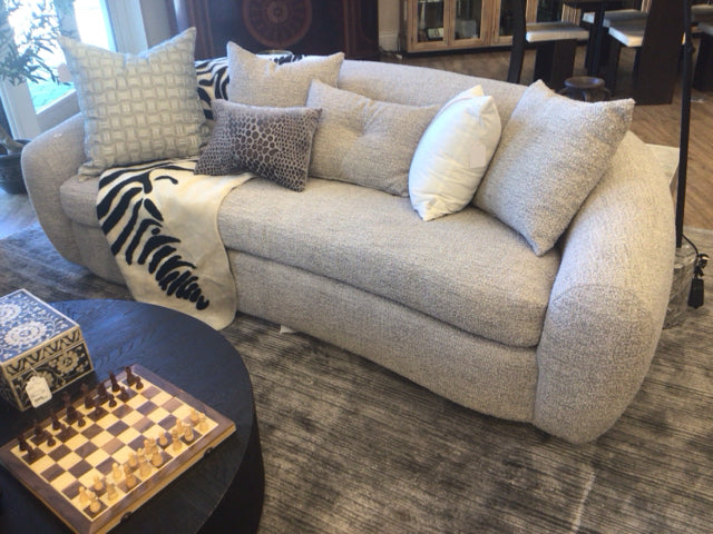93" X 30" X 30" Kaya Gray Fabric Sofa W/3 Pillows