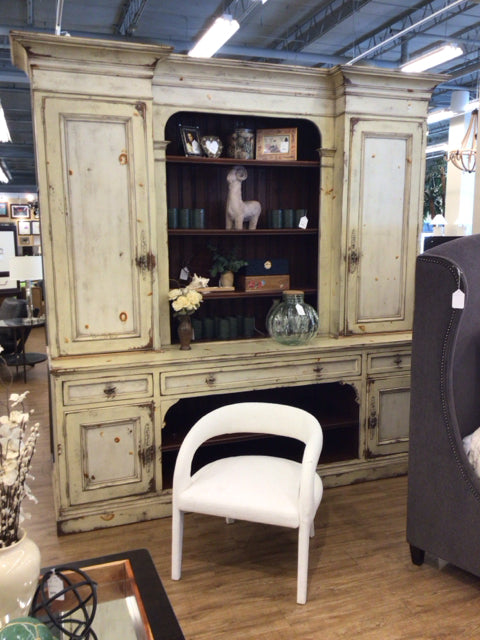 AS-IS Habersham Sussex Distressed Two PC Side Board(Broken PCS)