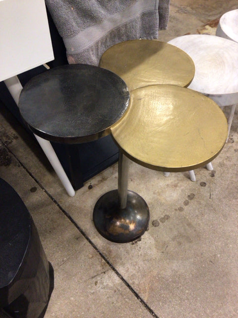 Triple Top Brass Accent Table