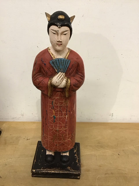 17" Wooden Asian Figure