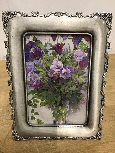 4"x6" Silver Metal Scroll Boder Photo Frame