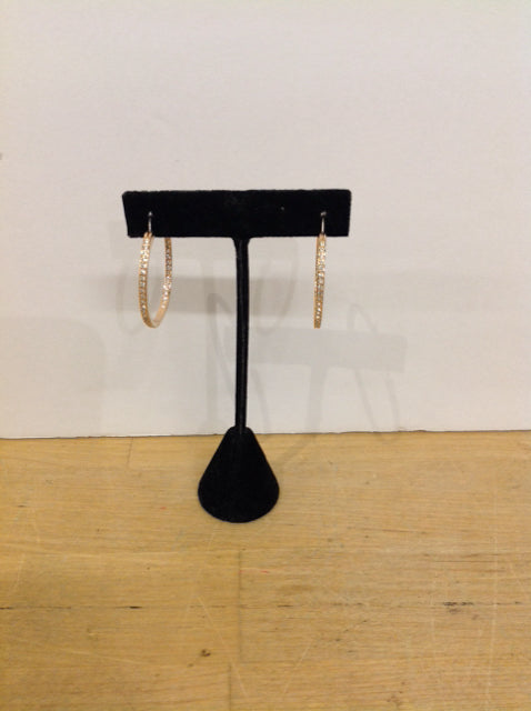 Gold Hoop Swarovski Crystal Earrings