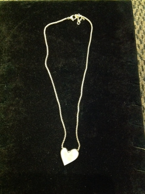 Yurman Style MOP Heart Necklace