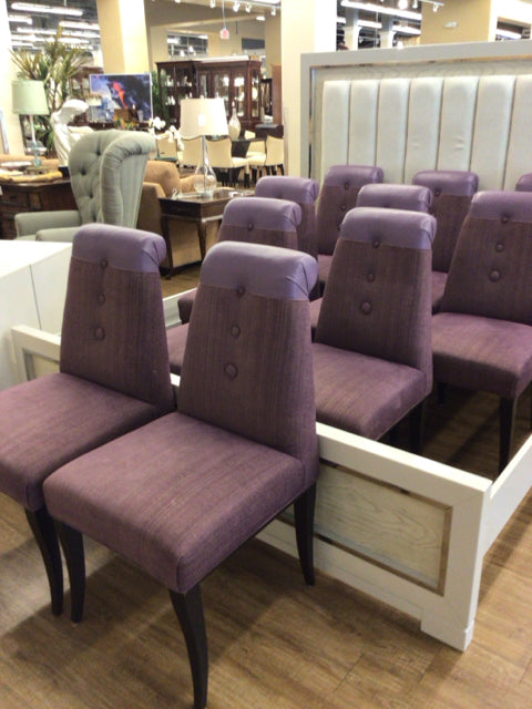 10 Purple Upholstered Dining Chairs