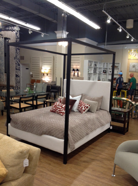 Queen Black Metal Canopy Bed