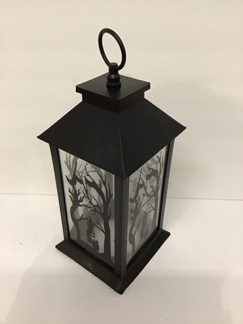 Black Resin Halloween Lantern NO BASE