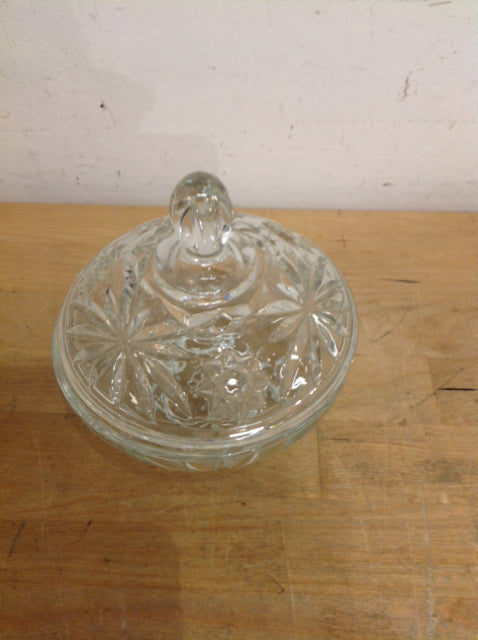 5" Cut Glass Bowl W Lid