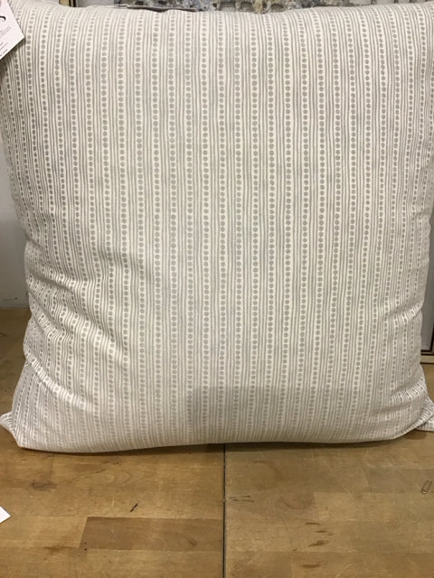 26" Bellamy Lane Sage & Cream Stripes & Dots Pillow