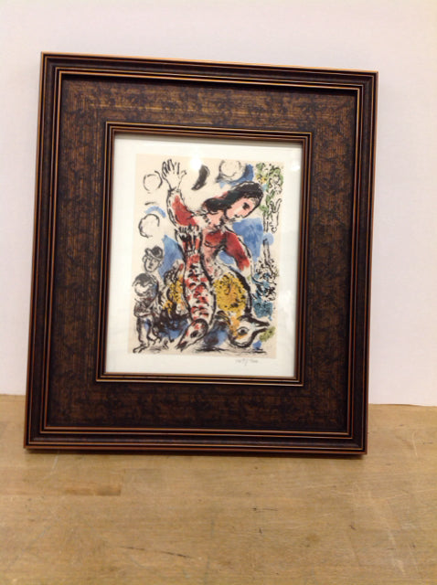 13x15.5 Framed Chagall Giclee on Paper w/COA