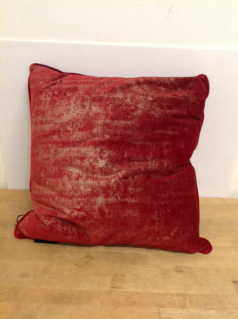 Red Velour w/Gold Sheen Pillow