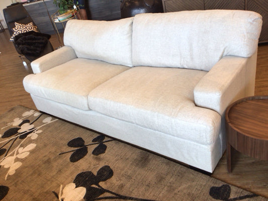 89" Tan Upholstered Sofa