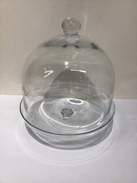 Glass Cloche on Glass Pedestal