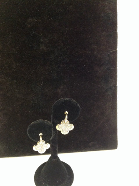Van Cleef Style Gold Earrings w/Dangle Paive