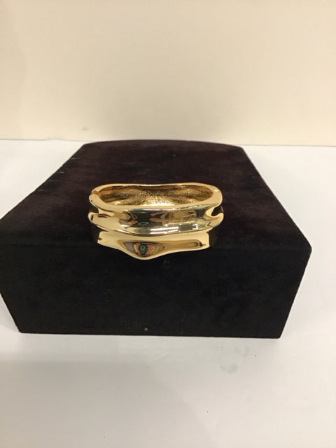 Gold Abstract Cuff Bracelet