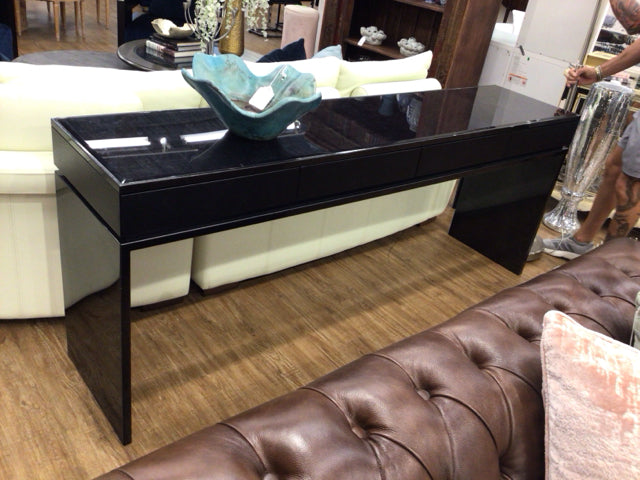 Malerba Black & More Console Table W/Drawers