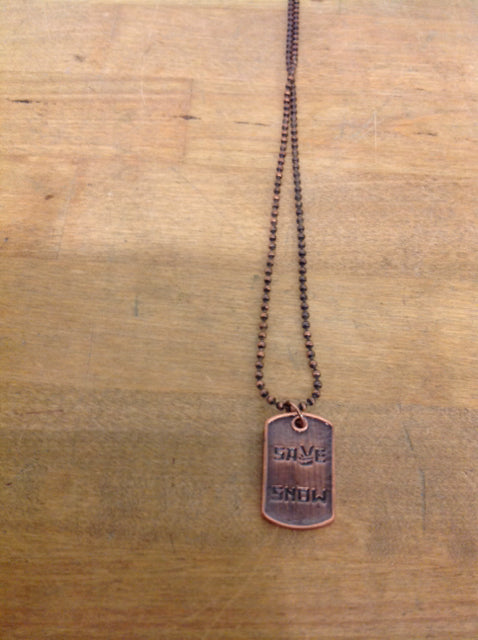 Necklace- Copper Save Snow Pendent