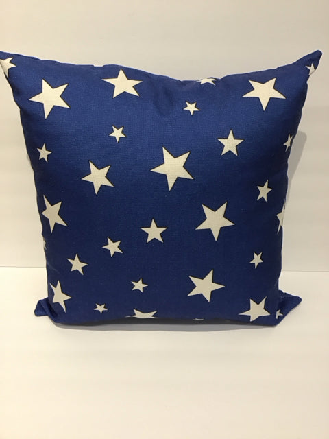 Blue Pillow w/White Stars
