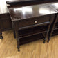 AS-IS Drexel Heritage One Drawer Dark Wood Nightstand(Top Damage)