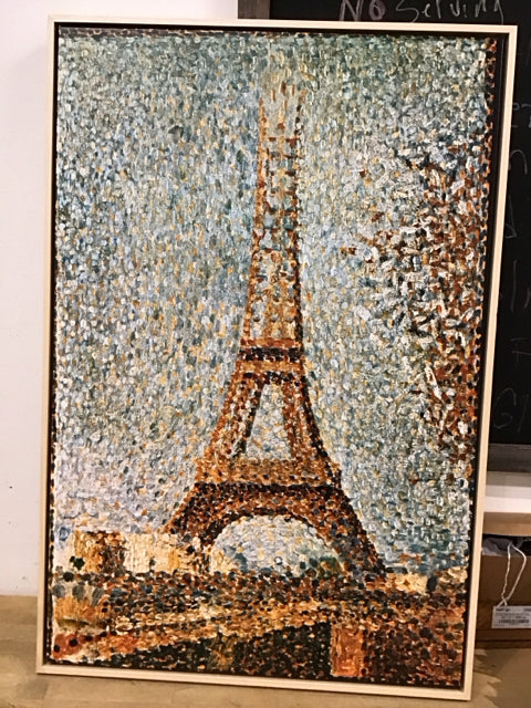 37.5"x25" "The Eiffel Tower" By Geoges Seurat Art