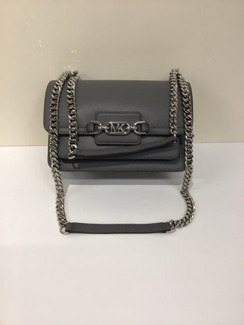 Michael Kors Grey Leather Shoulder X-Body Purse
