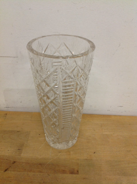 10" Cut Crystal Vase