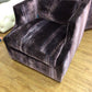 AS-Is Steven G Purple Velvet Arm Chair