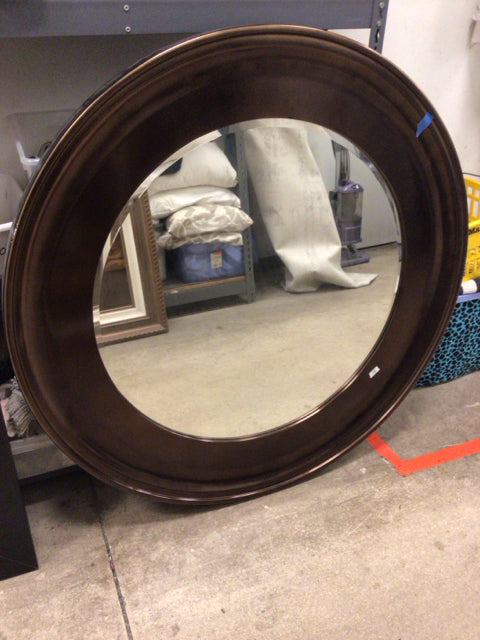 47 1/2" Oggetti Round Beveled Copper Framed Mirror