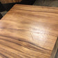 AS-IS 24" Square Wood & Metal End Table(Top Scratched)