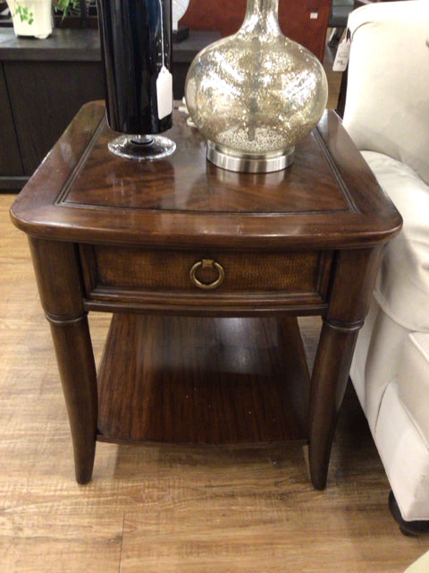 AS-IS Hammary Furniture Magellan One Drawer End Table(Blemishes On Top)