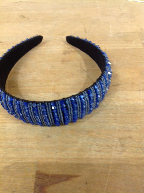 Women's- Blue Rhinestone Headband