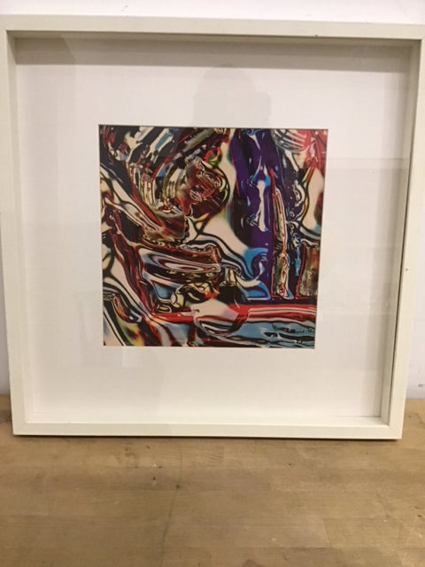 20.5" Square Colorful Abstracr Art