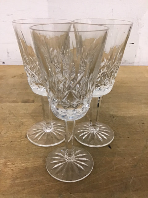 Set Of 3 5 1/8" Waterford Lismore Sherry Glasses