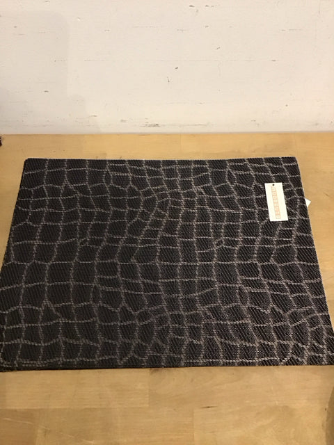 Set Of Black & Silver Web Pattern Placemats