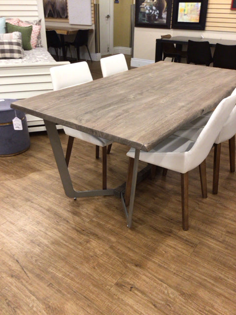 Grey Live Edge Dining Table